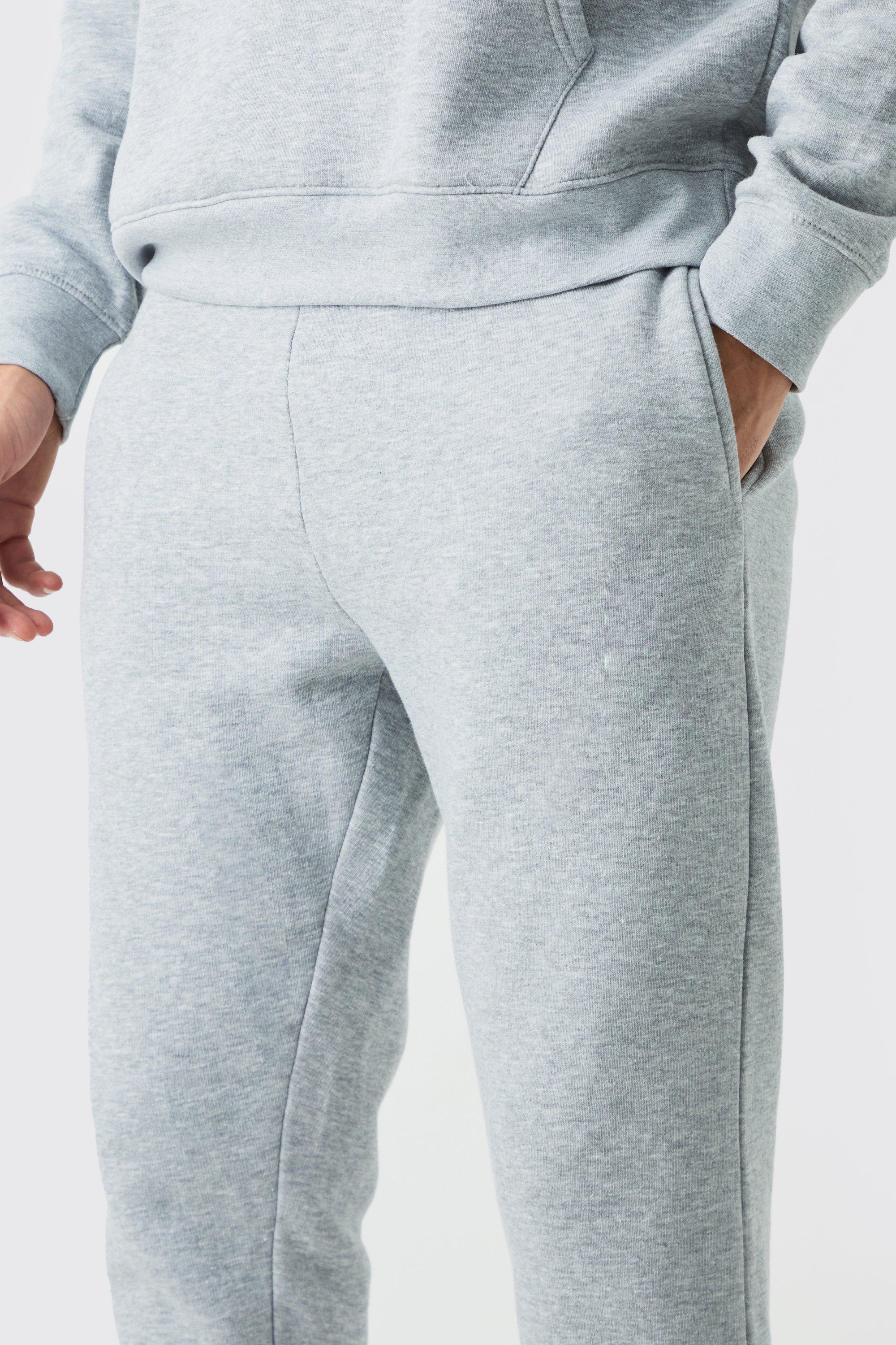 Grey slim fit joggers mens online